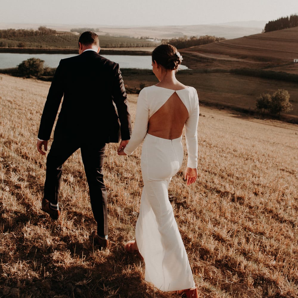Bride in Houghton NYC Bridal Gown | Groom in Armani Suit | Stylish Outdoor Wedding at The Oaks Estate, Greyton, South Africa | Fiona Clair Photography | Ebert Steyn Films