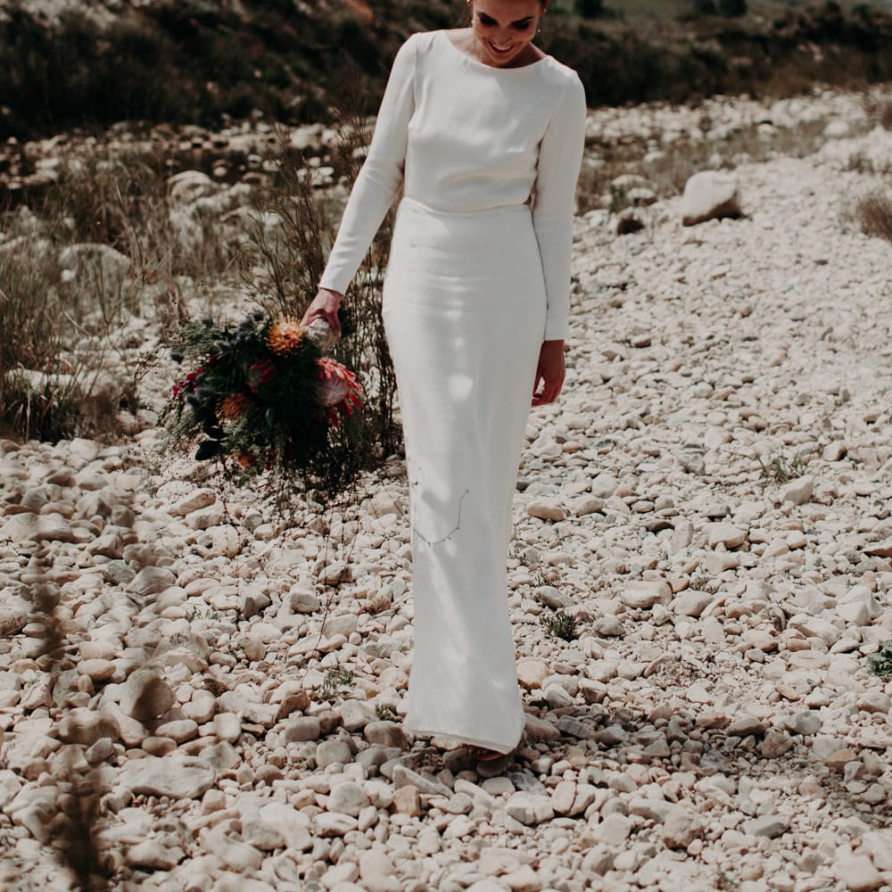 Bride in Houghton NYC Bridal Gown | Stylish Outdoor Wedding at The Oaks Estate, Greyton, South Africa | Fiona Clair Photography | Ebert Steyn Films