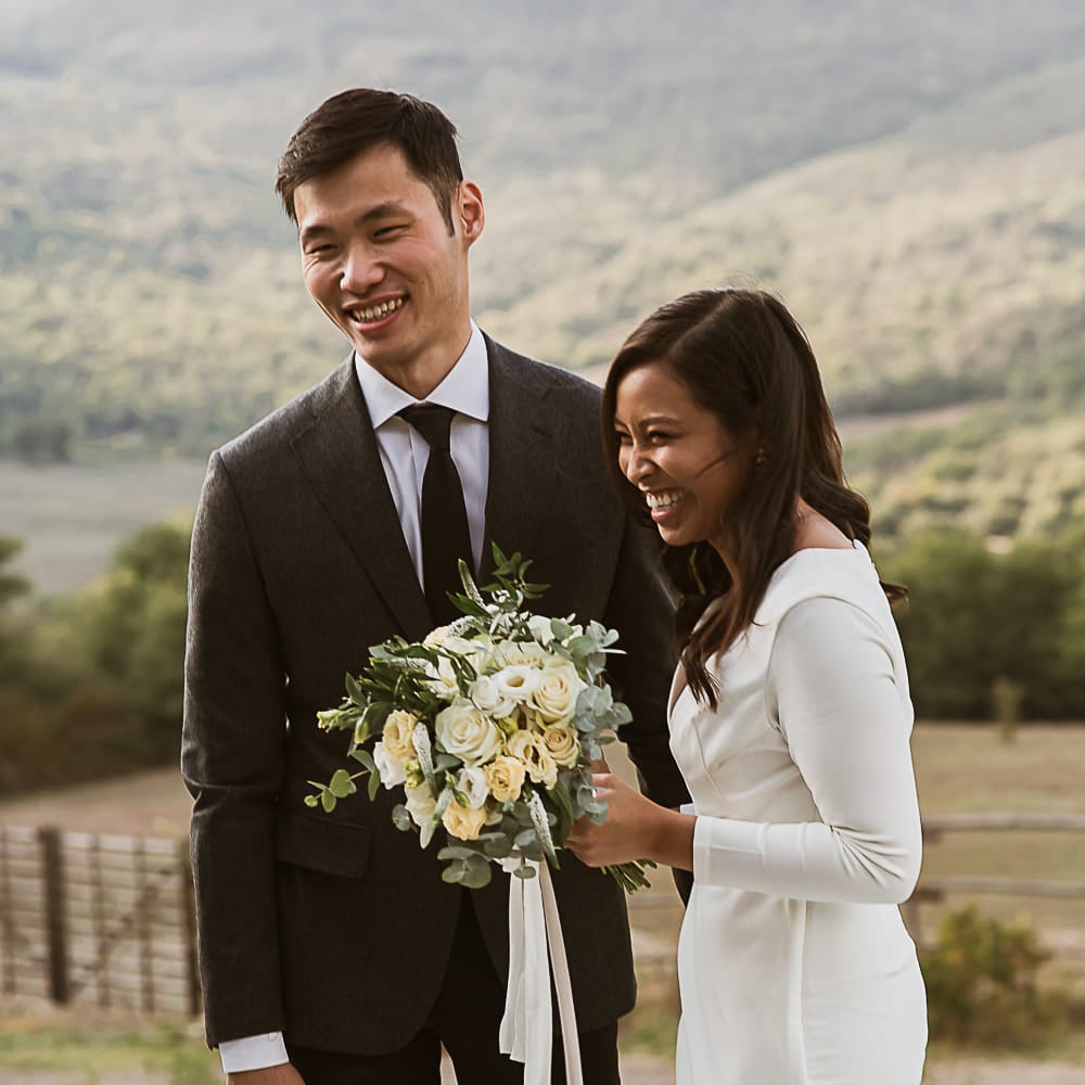 Intimate Tuscan Wedding at WP Relais, Castiglione D'orcia, Siena | Outdoor Reception with Fairy Light Decor | Bride in Gown from Cargie Threads | The Springles Photography