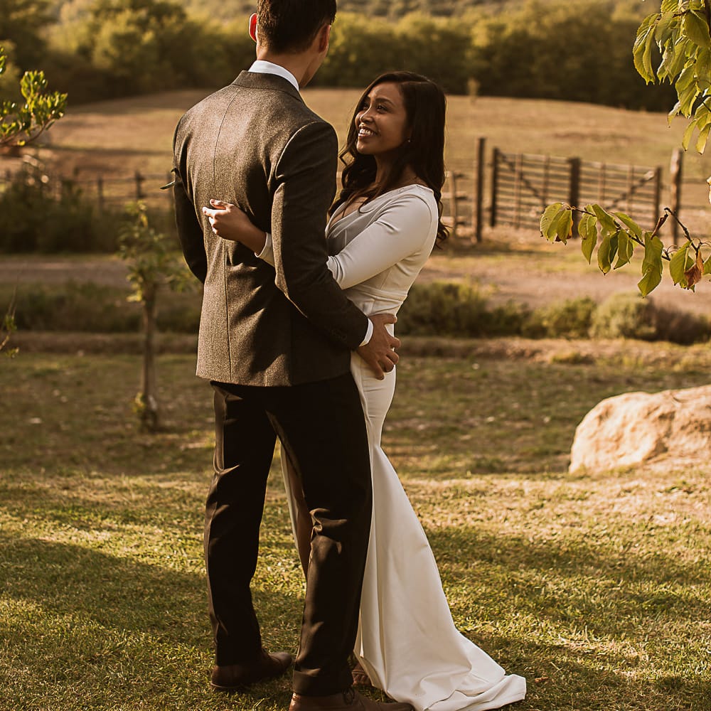 Intimate Tuscan Wedding at WP Relais, Castiglione D'orcia, Siena | Outdoor Reception with Fairy Light Decor | Bride in Gown from Cargie Threads | The Springles Photography