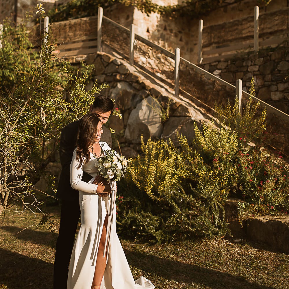 Intimate Tuscan Wedding at WP Relais, Castiglione D'orcia, Siena | Outdoor Reception with Fairy Light Decor | Bride in Gown from Cargie Threads | The Springles Photography