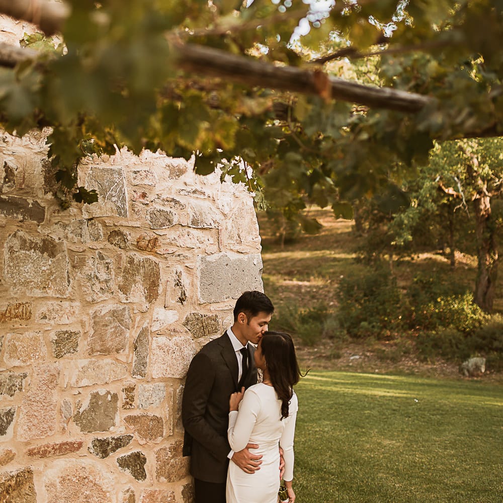 Intimate Tuscan Wedding at WP Relais, Castiglione D'orcia, Siena | Outdoor Reception with Fairy Light Decor | Bride in Gown from Cargie Threads | The Springles Photography
