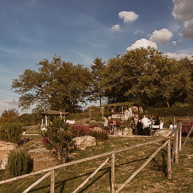 Intimate Tuscan Wedding at WP Relais, Castiglione D'orcia, Siena | Outdoor Reception with Fairy Light Decor | Bride in Gown from Cargie Threads | The Springles Photography