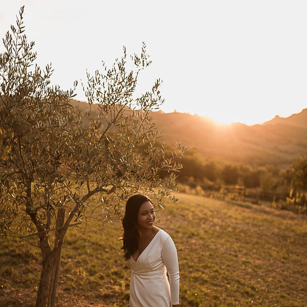 Intimate Tuscan Wedding at WP Relais, Castiglione D'orcia, Siena | Outdoor Reception with Fairy Light Decor | Bride in Gown from Cargie Threads | The Springles Photography