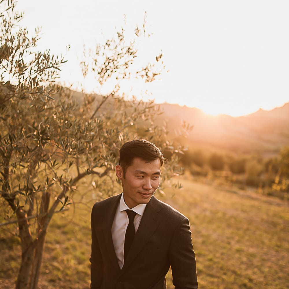 Intimate Tuscan Wedding at WP Relais, Castiglione D'orcia, Siena | Outdoor Reception with Fairy Light Decor | Bride in Gown from Cargie Threads | The Springles Photography
