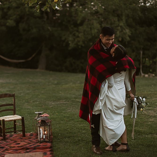 Intimate Tuscan Wedding at WP Relais, Castiglione D'orcia, Siena | Outdoor Reception with Fairy Light Decor | Bride in Gown from Cargie Threads | The Springles Photography
