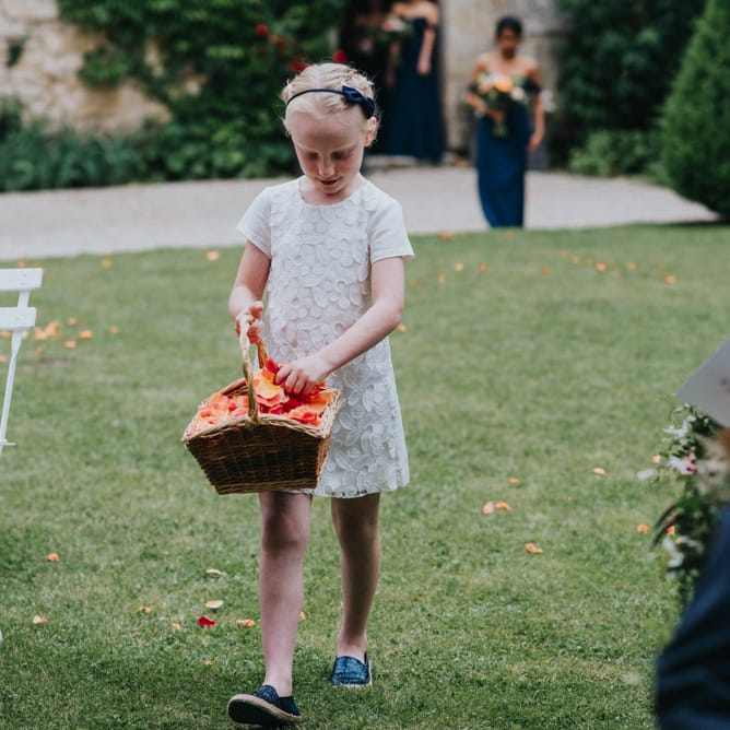 Flower Girl with Basket of Confetti