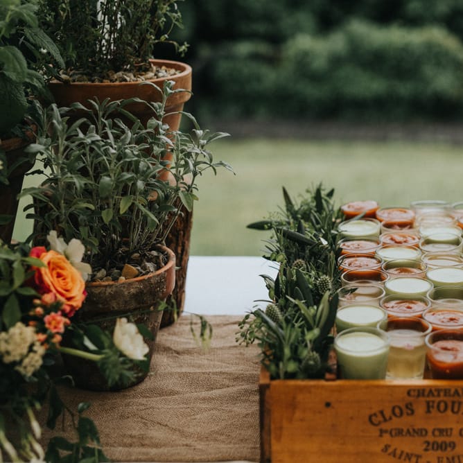 Rustic Canapes Set Up
