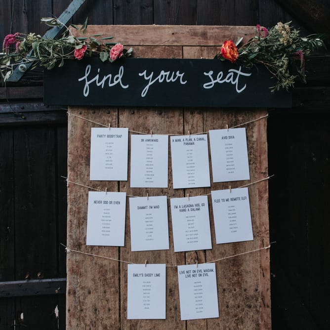 Rustic Table Plan
