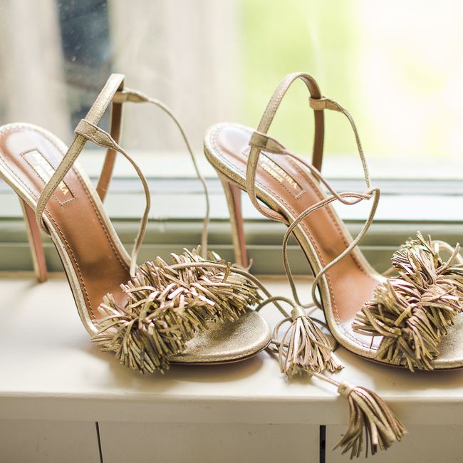 Aquazurra Wedding Shoes | Rustic Soho Farmhouse Ceremony with PapaKata Sperry Tent Greenery filled Reception | Marianne Taylor Photography | Will Warr Films