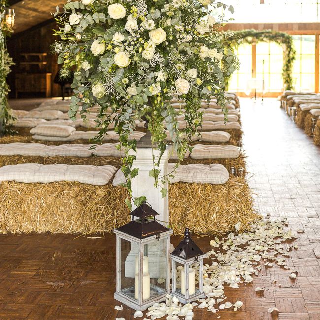 Rustic Soho Farmhouse Ceremony with PapaKata Sperry Tent Greenery filled Reception | Marianne Taylor Photography | Will Warr Films
