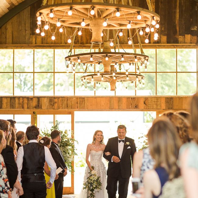 Bride in Mira Zwillinger Bridal Gown | Rustic Soho Farmhouse Ceremony with PapaKata Sperry Tent Greenery filled Reception | Marianne Taylor Photography | Will Warr Films