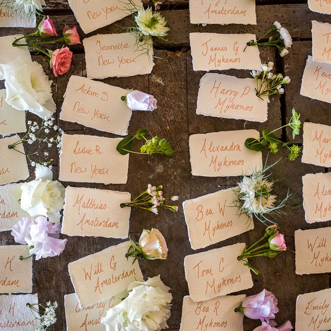 Escort Cards Seating Chart | Rustic Soho Farmhouse Ceremony with PapaKata Sperry Tent Greenery filled Reception | Marianne Taylor Photography | Will Warr Films