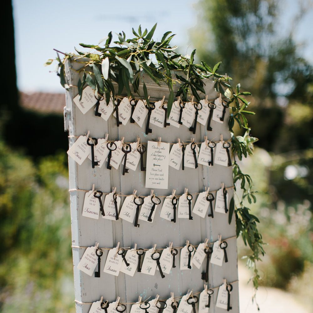 Antique Key Escort Card Display
