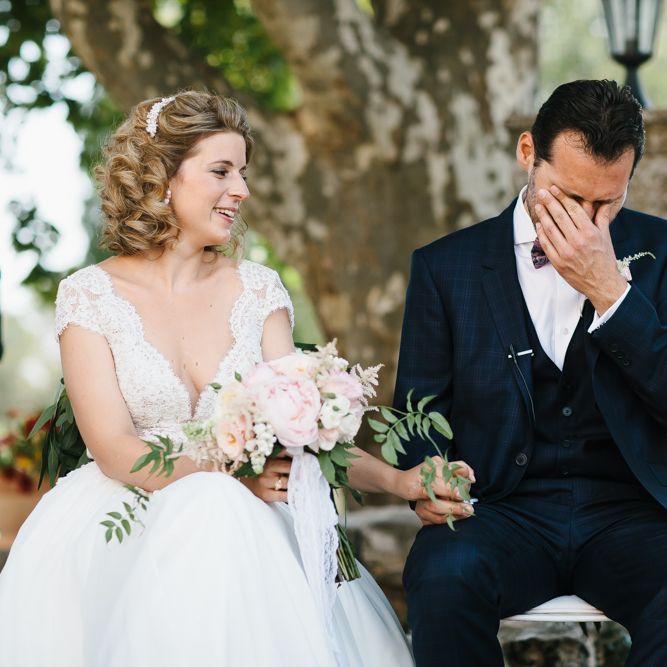 Emotional Groom During Wedding Ceremony