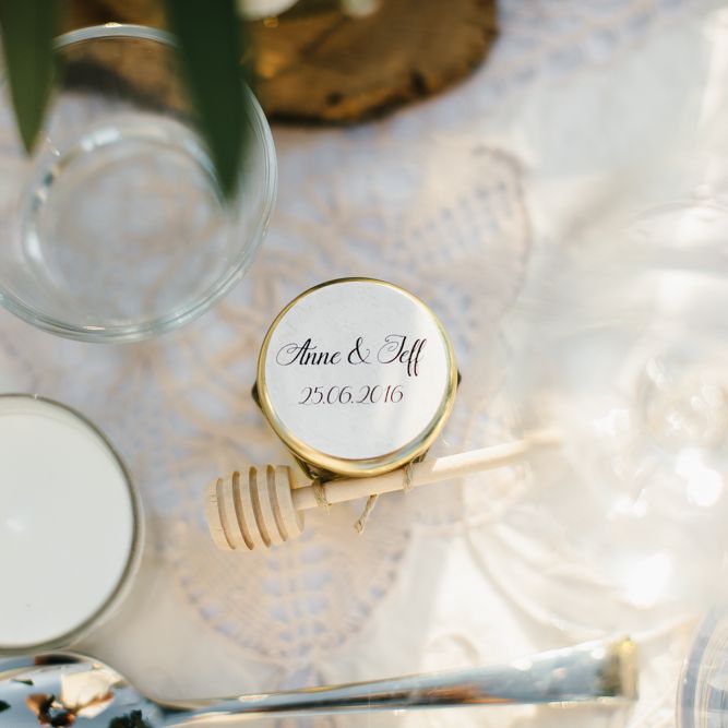 Personalised Honey Pot Wedding Favours