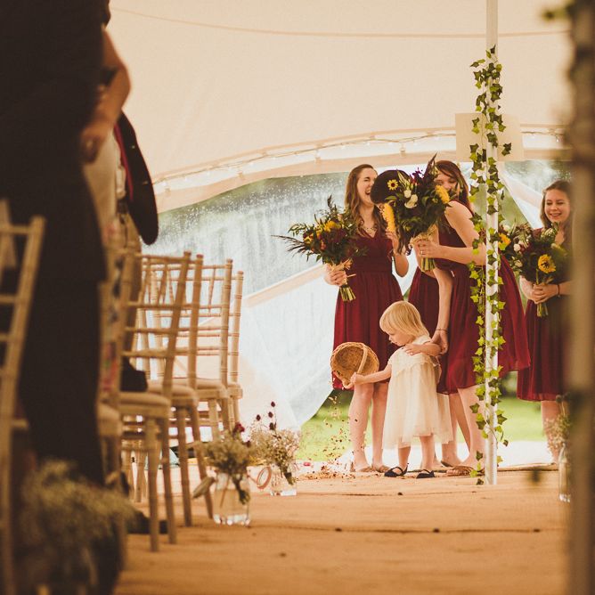 Bridesmaids In Red