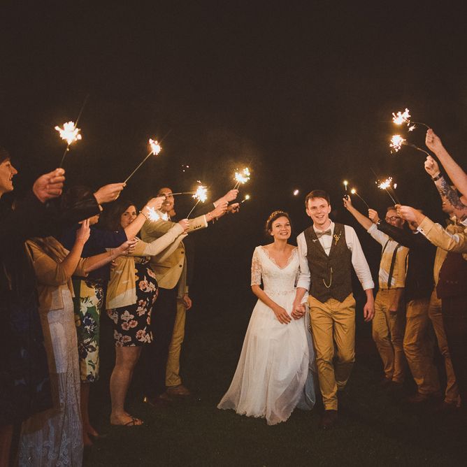 Wedding Reception Rustic Barn Wedding Sparkler Send Off
