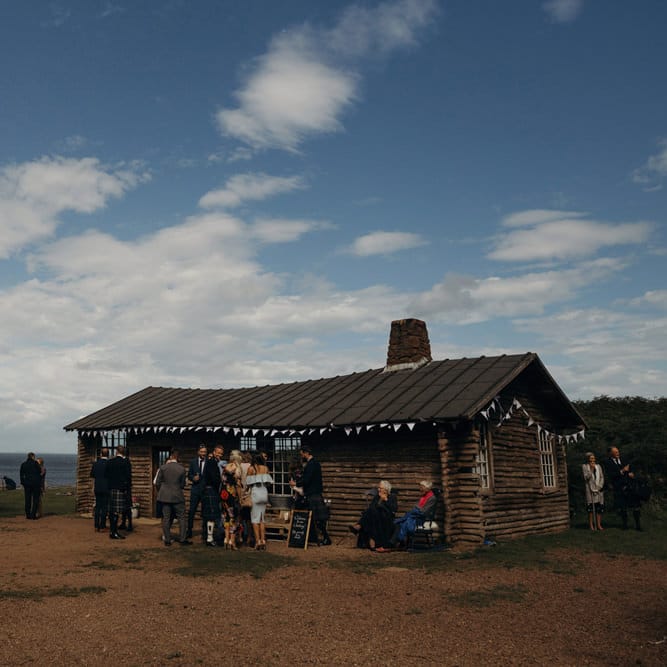 Outdoor Coastal Wedding at Ravensheugh Log Cabin in Scotland | Alpacas | MacGregor and MacDuff Kilts | Album Weddings Photography | Second Shooter Lovro Rozina