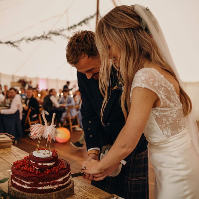 Outdoor Coastal Wedding at Ravensheugh Log Cabin in Scotland | Alpacas | MacGregor and MacDuff Kilts | Album Weddings Photography | Second Shooter Lovro Rozina