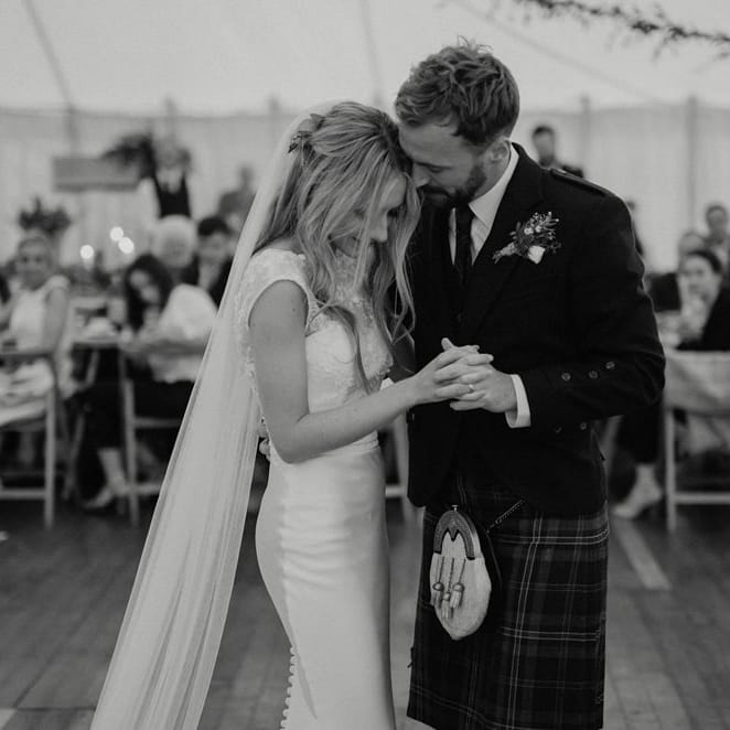 Outdoor Coastal Wedding at Ravensheugh Log Cabin in Scotland | Alpacas | MacGregor and MacDuff Kilts | Album Weddings Photography | Second Shooter Lovro Rozina