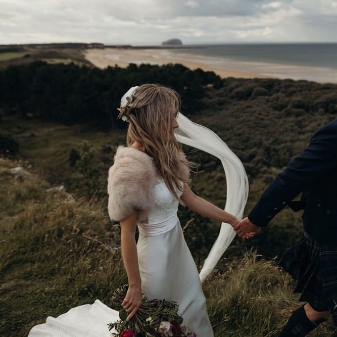 Outdoor Coastal Wedding at Ravensheugh Log Cabin in Scotland | Alpacas | MacGregor and MacDuff Kilts | Album Weddings Photography | Second Shooter Lovro Rozina