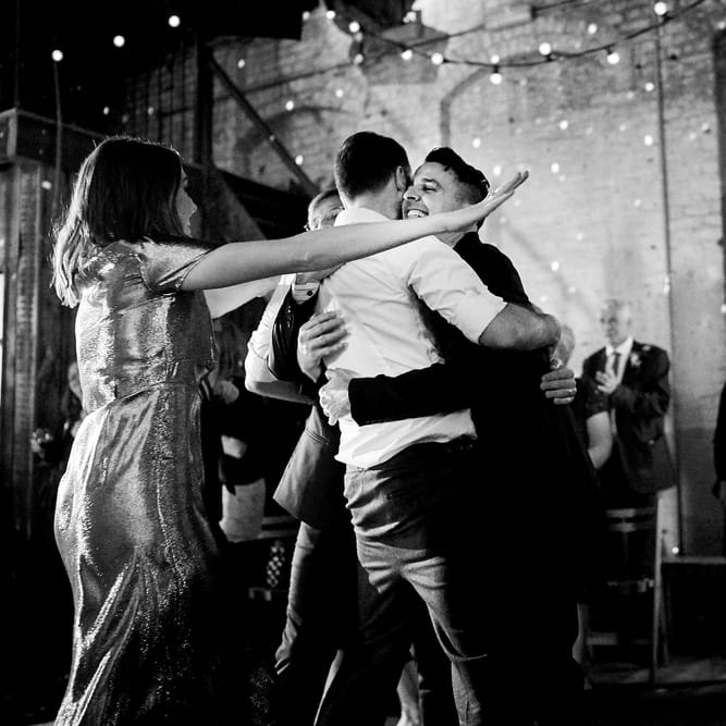 Bride In Metallic Dress For Reception // Relaxed Foodie Wedding At Brixton East Dita Rosted Events Worm London Floral Design