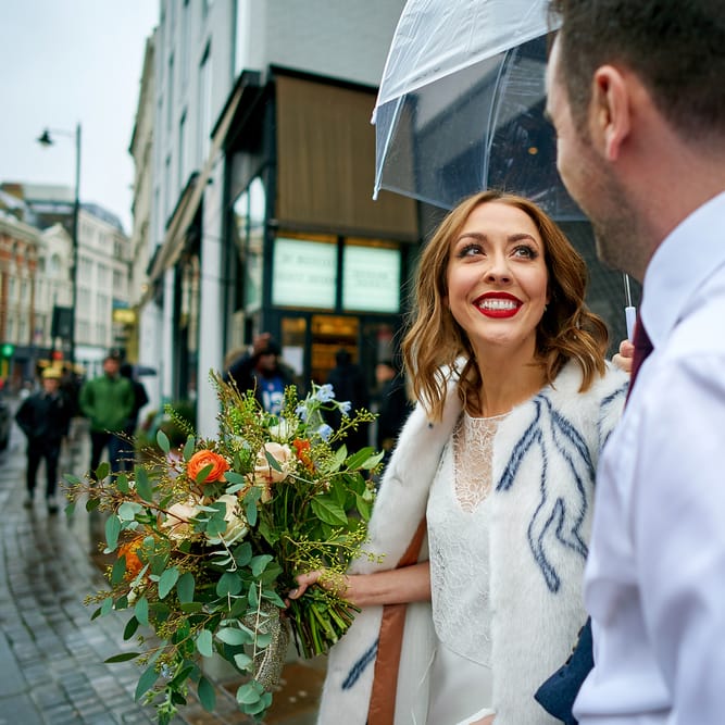 Wedding Ceremony At Asylum Chapel // Relaxed Foodie Wedding At Brixton East Dita Rosted Events Worm London Floral Design