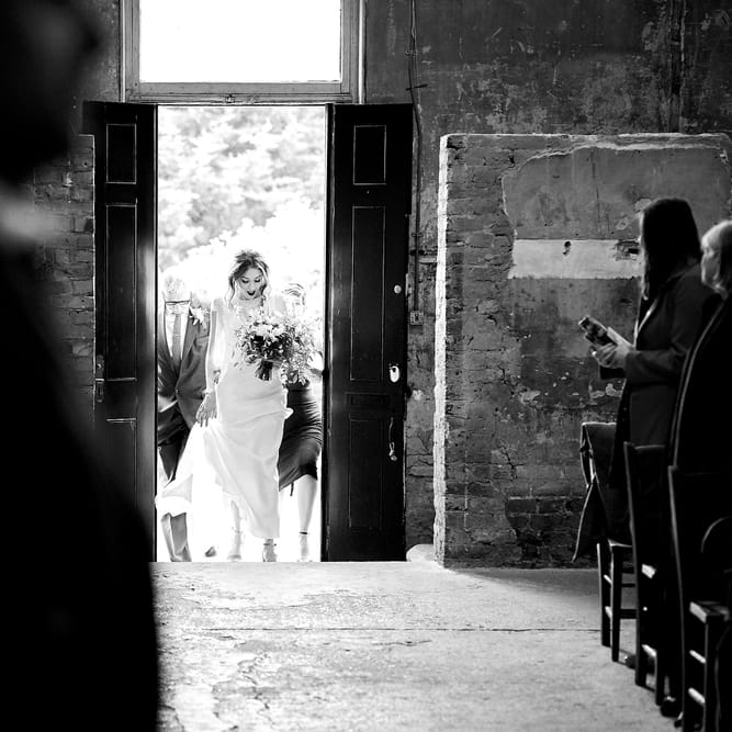 Wedding Ceremony At Asylum Chapel // Relaxed Foodie Wedding At Brixton East Dita Rosted Events Worm London Floral Design
