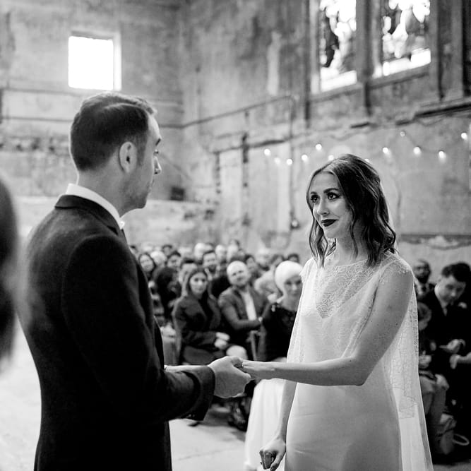 Wedding Ceremony At Asylum Chapel // Relaxed Foodie Wedding At Brixton East Dita Rosted Events Worm London Floral Design