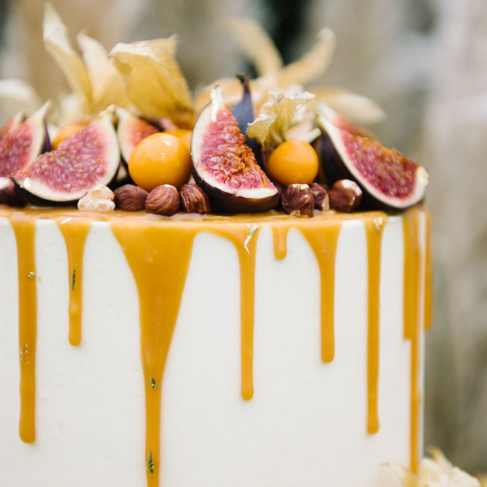 Salted Caramel Wedding Cake With Drip Icing