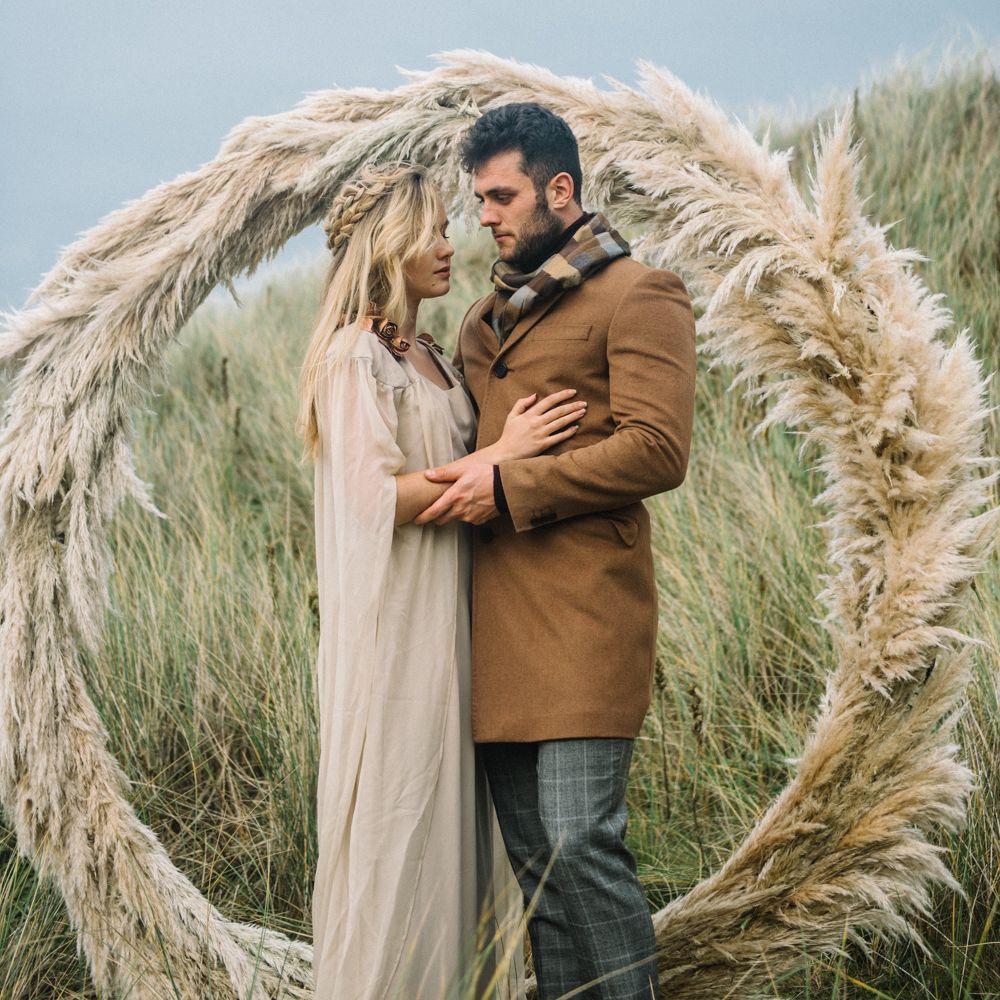 Pampas Grass Moon Gate