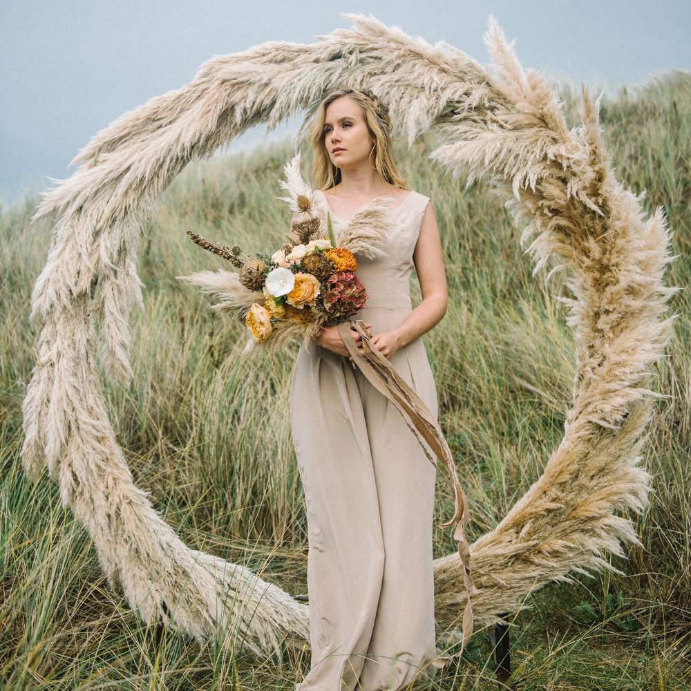 Pampas Grass Moon Gate