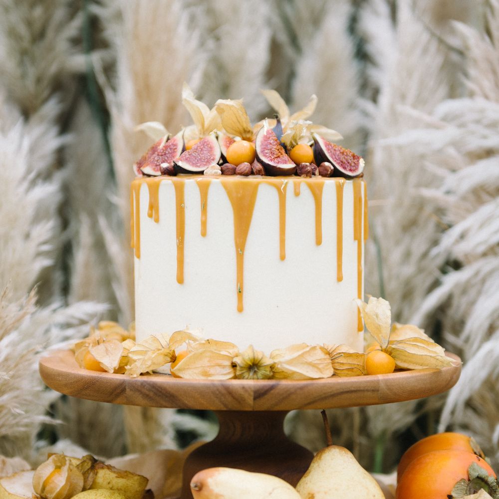 Salted Caramel Wedding Cake With Drip Icing