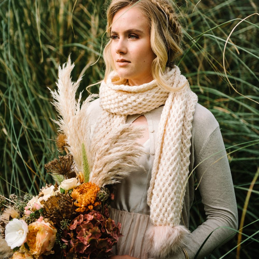 Autumnal Wedding Inspiration At The Coast With Pampas Grass Moon Gate & Drip Icing Cake With Images From Olivia Bossert Photography & Styling By The Artful Event Co