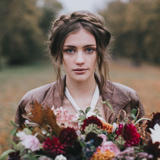 Bride in Leather Jacket