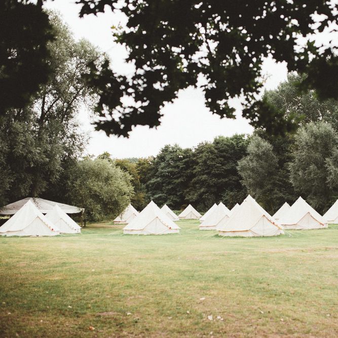 Glamping In Bell Tents At Wedding
