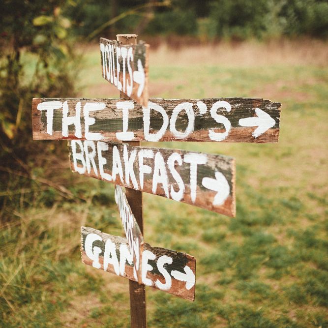 DIY Wooden Signage For Wedding
