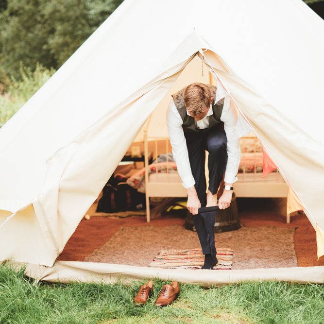 Glamping In Bell Tents At Wedding