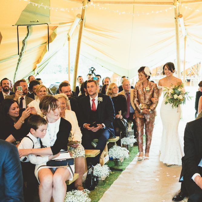 Wedding Ceremony In A Tipi