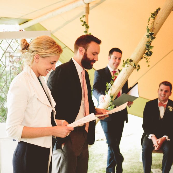 Wedding Ceremony In A Tipi