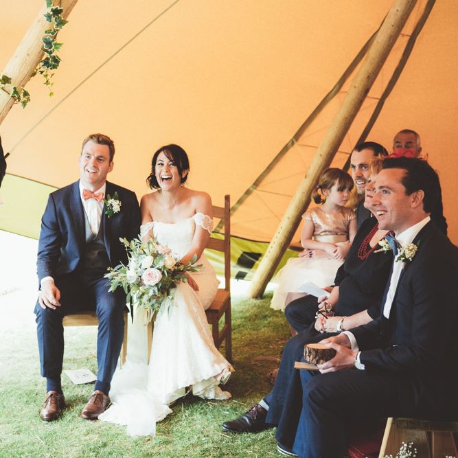 Wedding Ceremony In A Tipi