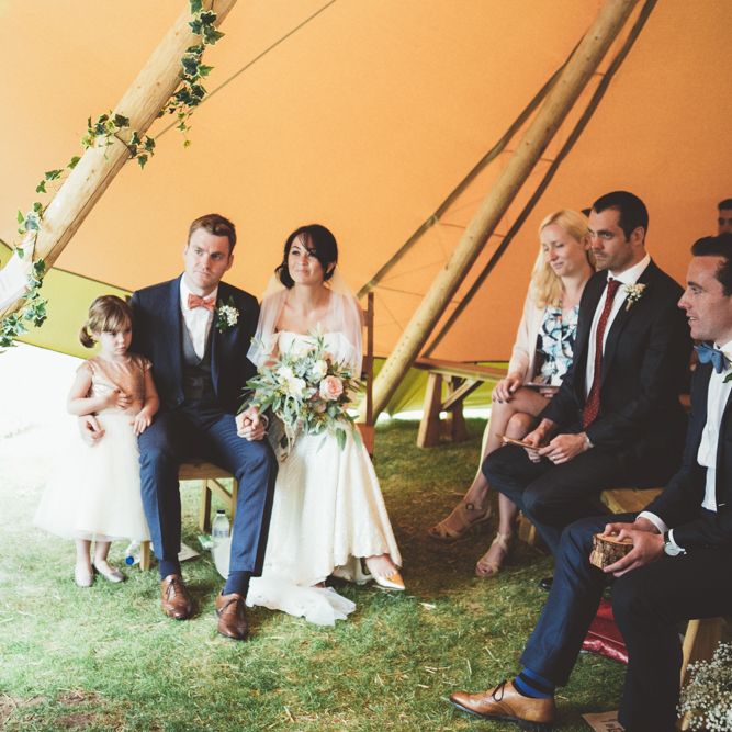 Wedding Ceremony In A Tipi