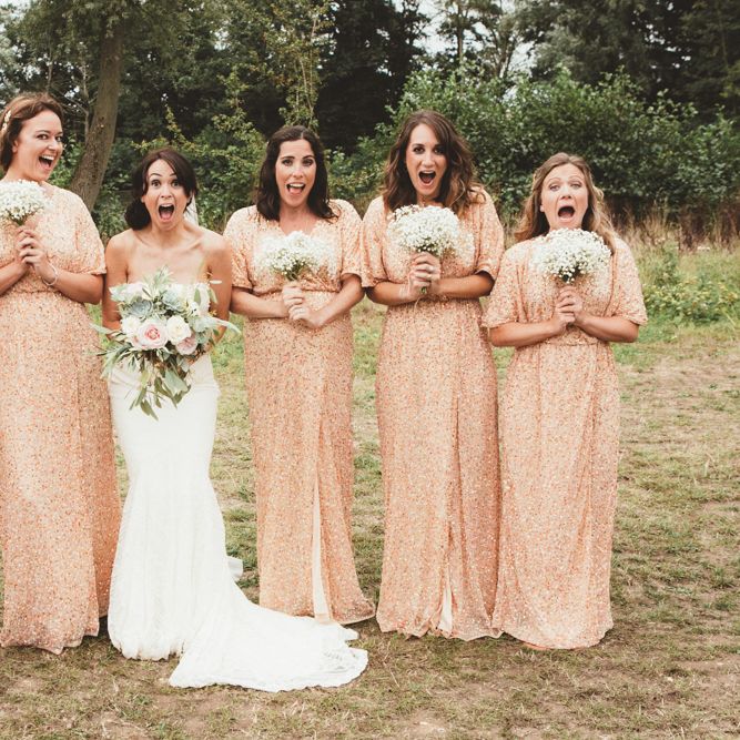 Bridesmaids In Sequinned Dresses From ASOS