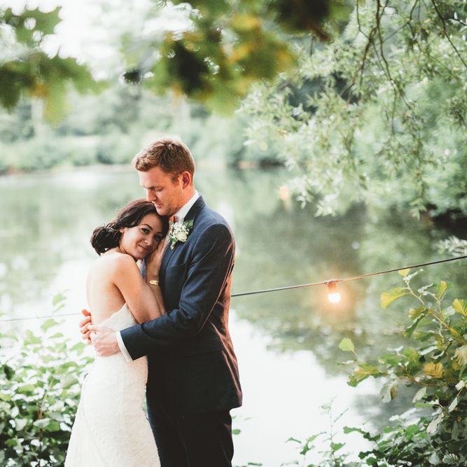 Bride In Watters Wedding Dress