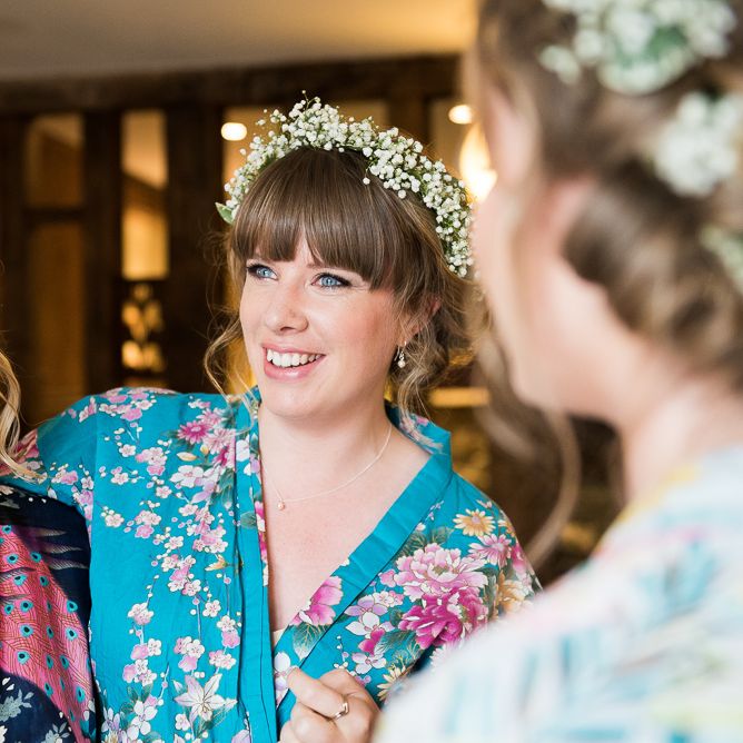 Bridal Party | Gypsophila Flower Crown | Coastal Wedding at Driftwood Spas St Agnes, Cornwall | Jessica Grace Photography