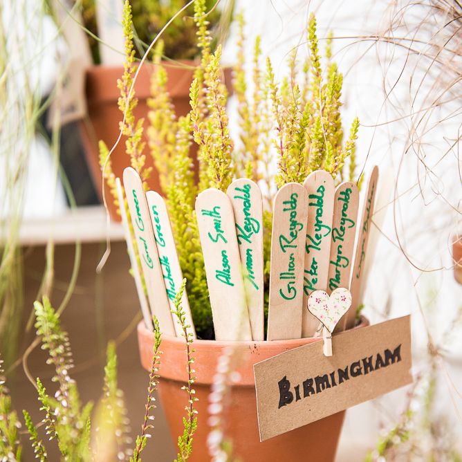 Plant Pot Table Plan | Coastal Wedding at Driftwood Spas St Agnes, Cornwall | Jessica Grace Photography