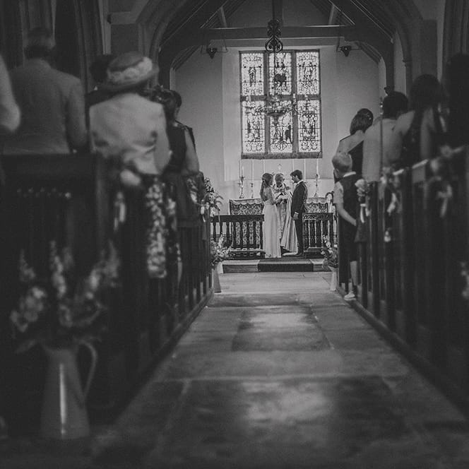Bride & Groom Church Wedding Ceremony