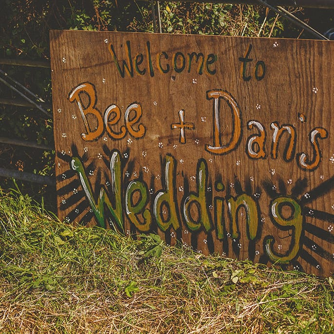 Welcome Sign For Festival Inspired Weding