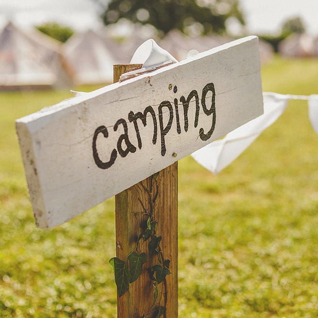 Bell Tent Camping At Wedding